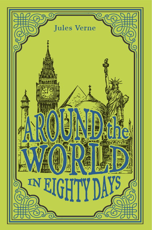 Around the World in Eighty Days, Jules Verne Classic Novel, (Phileas Fogg, Adventure, Travel Tale), Ribbon Page Marker, Perfect for Gifting book cover